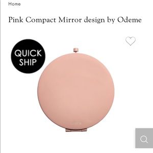 NWOT! Odeme pink compact mirror